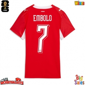 Switzerland Breel Embolo #7 Replica Home Stadium Shirt for Women World Cup 2026 Short Sleeve